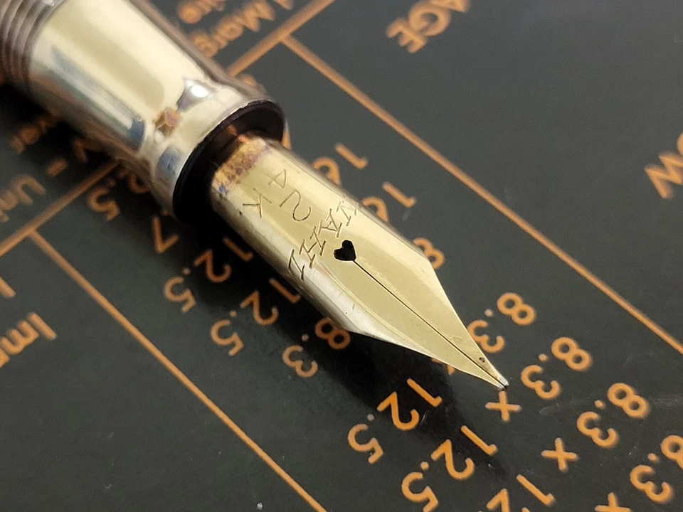 Pluma Estilográfica Wahl Eversharp Niagara Vermeil Esterlina De Colección - Tamaño #2, ¡restaurada! Foto 3 de 4