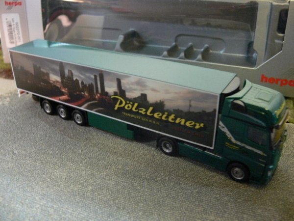 1/87 Herpa Mb Actros Giga PöLzleitner KüHlkoffer-Sattelzug 922272-001-image
