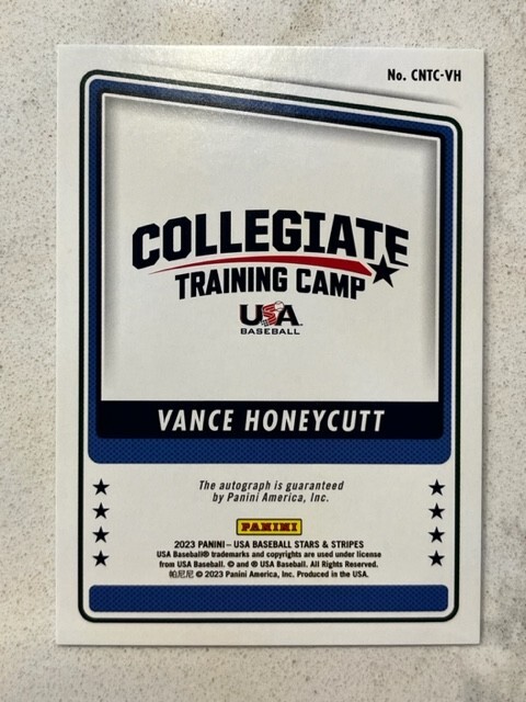 THE STAR CLUB 『FANATIC 』 VANCE HONEYCUTT 2023 Panini USA Baseball Stars & Stripes