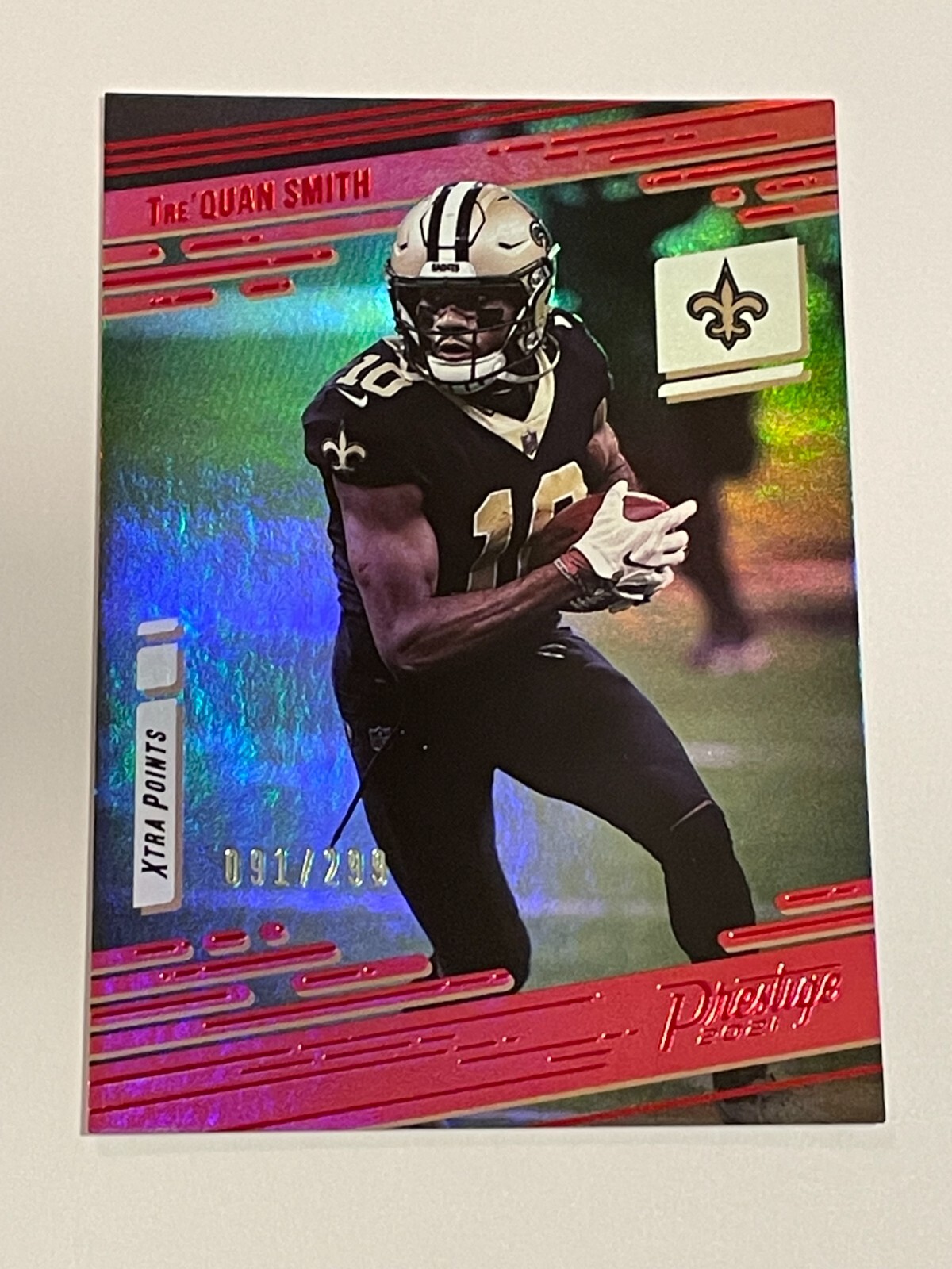 2021 Panini Prestige Football Red Xtra Points #/299 - Tre'Quan Smith - Saints