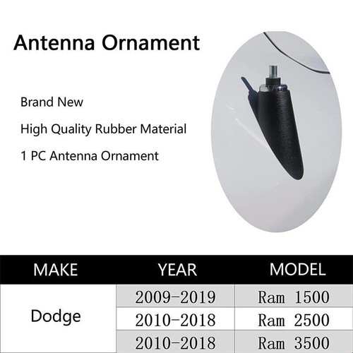 New Antenna Base AM FM fits 2009-18 Dodge Ram 1500 and 2010-2015 Ram 2500/3500 M - Bild 2 von 7