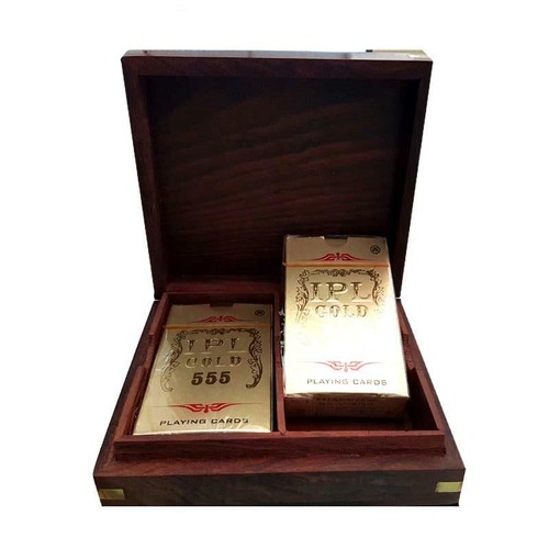 Genuine Sheesham/Rosewood Hand Crafted with Symbols design Card 2 Set - Picture 5 of 6