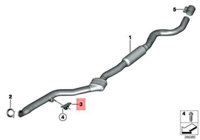 OEM BMW 3 F30 Front Exhaust Mount Holder 18307633093 7633093 