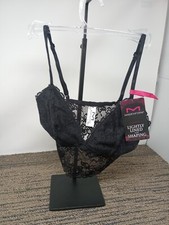 Maidenform Size Small Lightly Lined Black Lace Bra Bralette DM1127 NWT