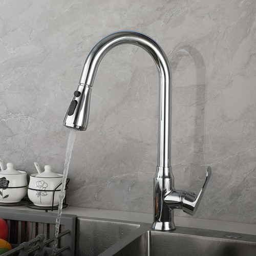 Kitchen Faucet Pull Down&Swivel Spout Deck Mount Single Handle Vanity Mixer Taps - Picture 102 of 264