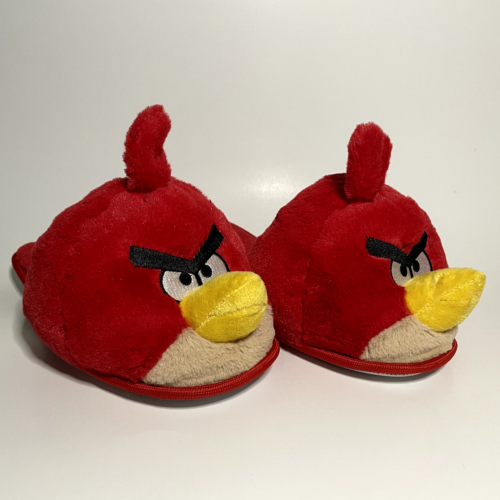 SAMPLE Angry Birds Red Bird Plush Slippers | 2011 Size 7-8 M CWT Collection - Picture 1 of 9