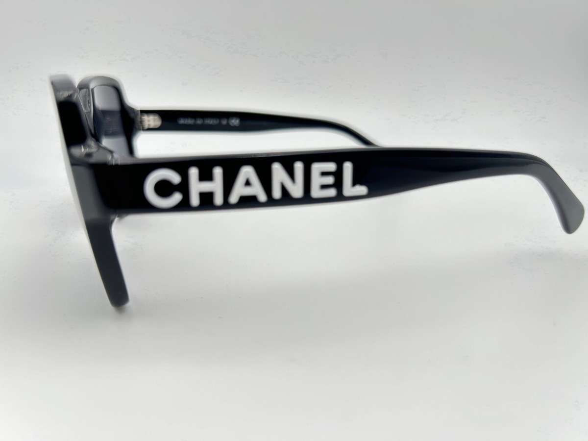 Chanel Sunglasses New 5408-A 1026/S4 Black White Gray 56 17 140 | eBay