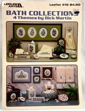 1985 Leisure Arts Bath Collections 410 Counted Cross Stitch Pattern Book 16966