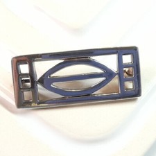 Vintage Sterling Silver Brooch Geometric Glasgow Style Jewellery
