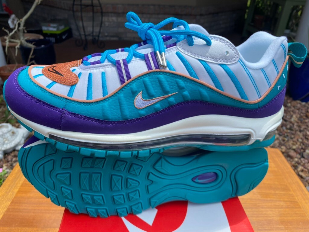 Nike Air Max 98 Court Purple Violet Teal Size 11 Brand New DS | eBay