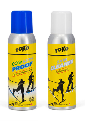Toko Skin Cleaner + Skin Proof für Ski mit Steigfellen, Nordic SkinTec, TwinSkin