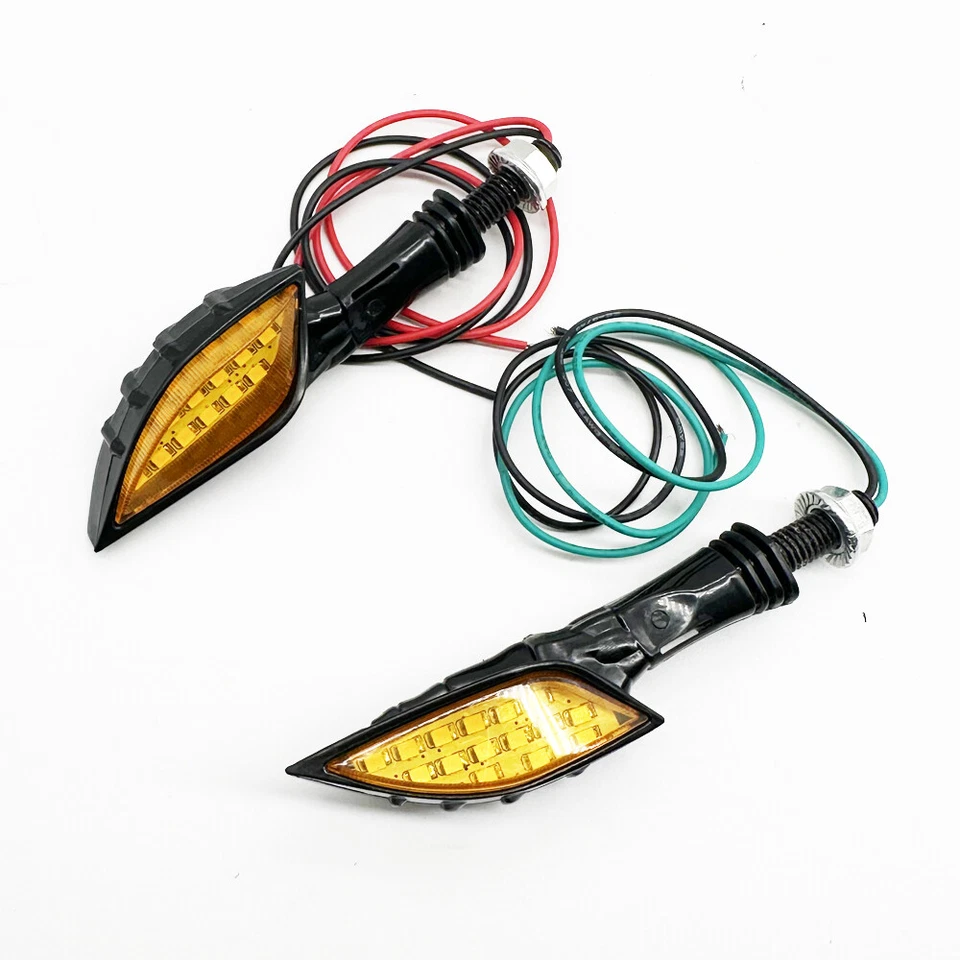 2x 12V Motorcycle LED Turn Signal Lights Lamp for Suzuki GSXR1000R GSXR1000Z Foto 2 de 4