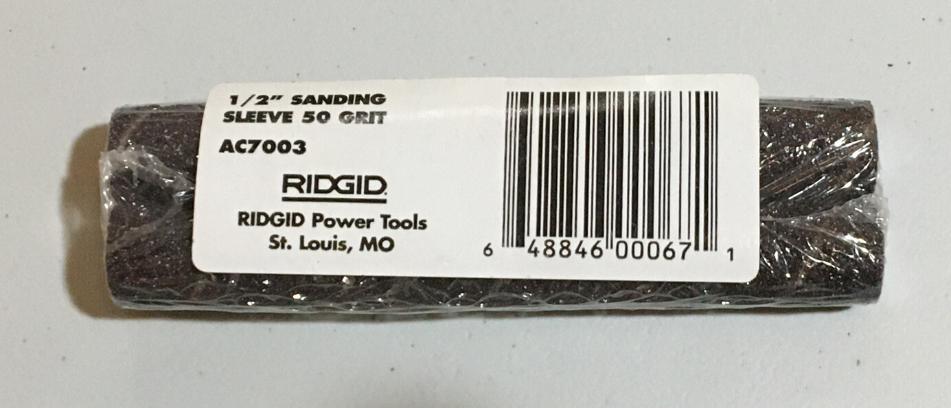 Ridgid 2Pack 1/2" Coarse Sanding Sleeves 50 Grit AC7003 eBay