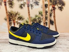 Nike Dunk Low Vintage Michigan Blue Yellow Sneakers FZ4014-010 Men’s Size 10 NEW