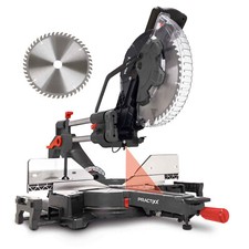 Practixx Kappsäge XXL Schnitt 180x340mm mit POSAUNENAUSZUG | Laser | Softstart