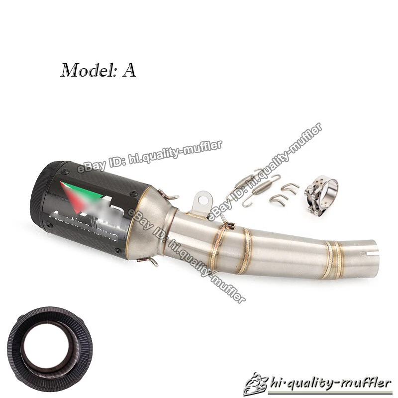 For Yamaha YZF-R6 Slip Exhaust Mid Link Pipe Carbon Fiber Muffler Tail Tube — 第 2/4 张图片