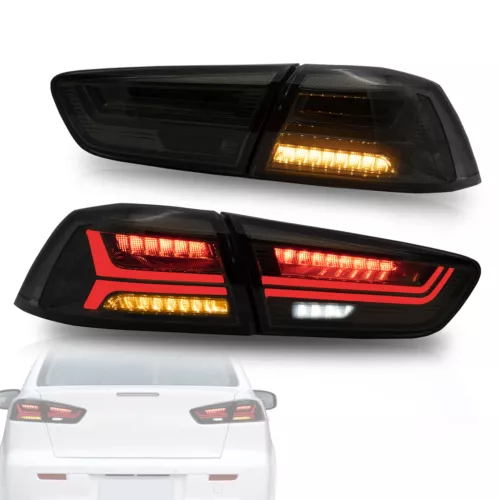 Demon Eyes Headlights +Smoked Taillights For Mitsubishi Lancer & EVO X 2008-2017 - Picture 10 of 16