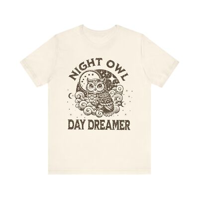 Night Owl Shirt, Day Dreamer Tshirt, owl lover graphic tee, night owl shirt