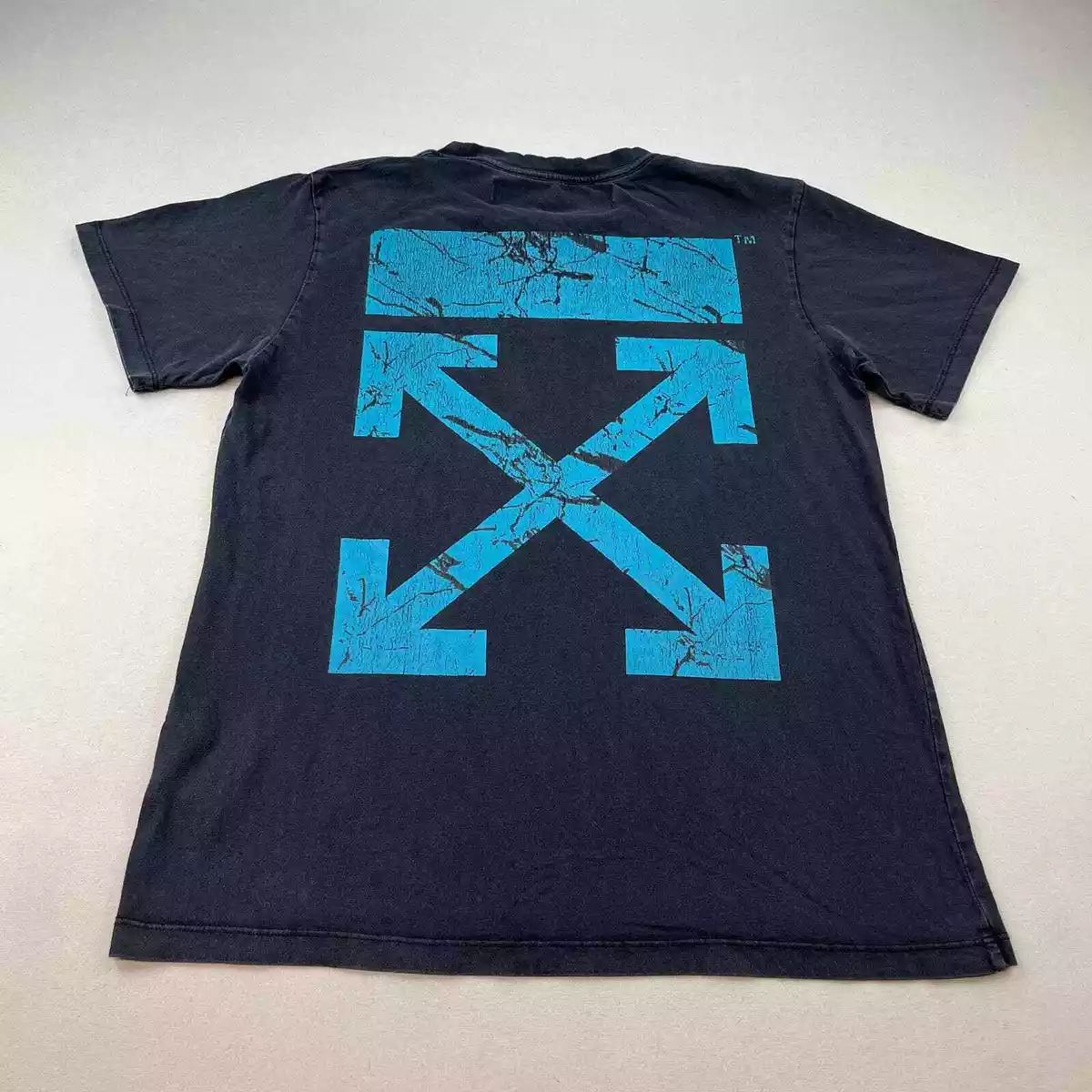 Black and blue off white shirt sales