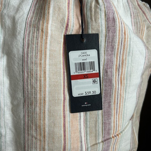 Tommy Hilfiger Größe XS ärmellos Leinenmischung Bluse Top Shirt Damen Neu - Bild 3 von 4