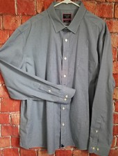 UNTUCKit Wrinkle Free 100 Cotton Blue Check Mens Dress Shirt Size 3XL