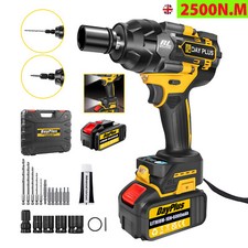 2500NM High Torque 1/2 Impact Wrench Brushless Cordless Battery Impact Gun Kit