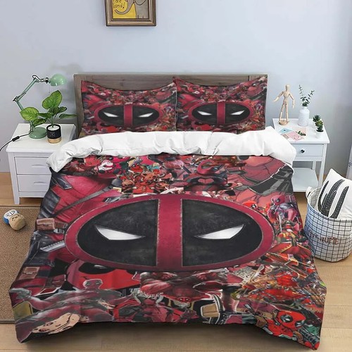 Deadpool Bettwäsche Set Single Double Queen King Bed Set Erwachsene Kinderzimmer - Bild 39 von 46