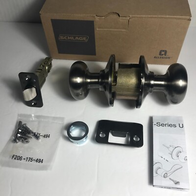 Antique Pewter Schlage Vintage Schlage F10PLY620 Plymouth Passage