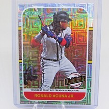 2021 Donruss Baseball Ronald Acuna Jr Highlights Vector Parallel #HI8 Braves