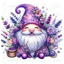 Sublimation Transfer Purple Gnome Ready To Press Heat Transfer