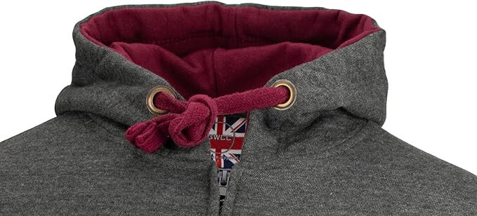 Sweat à Capuche London England - Marron/Charbon - Unisexe - Taille XS à 2XL