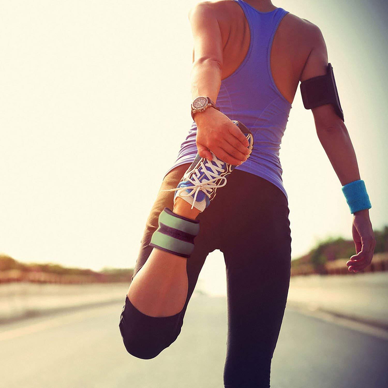 Ankle Wrist Weights for Women & Men 1 Pair Blue - 3 lbs Each