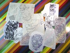 vtg 1990s Tattoo stencil Flash - Prison Art Tattoos SD Corrections