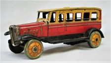 Vintage Wind Up Tin Pre War Bus -- Made in Japan