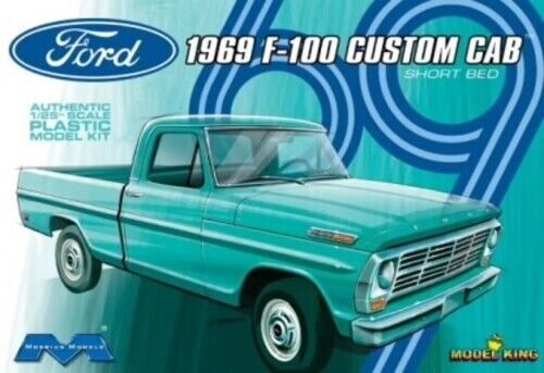 Moebius 1969 Ford F100 Custom Cab LKW mit Kurzbett 1:25 1227 Modellbausatz - Bild 1 von 1