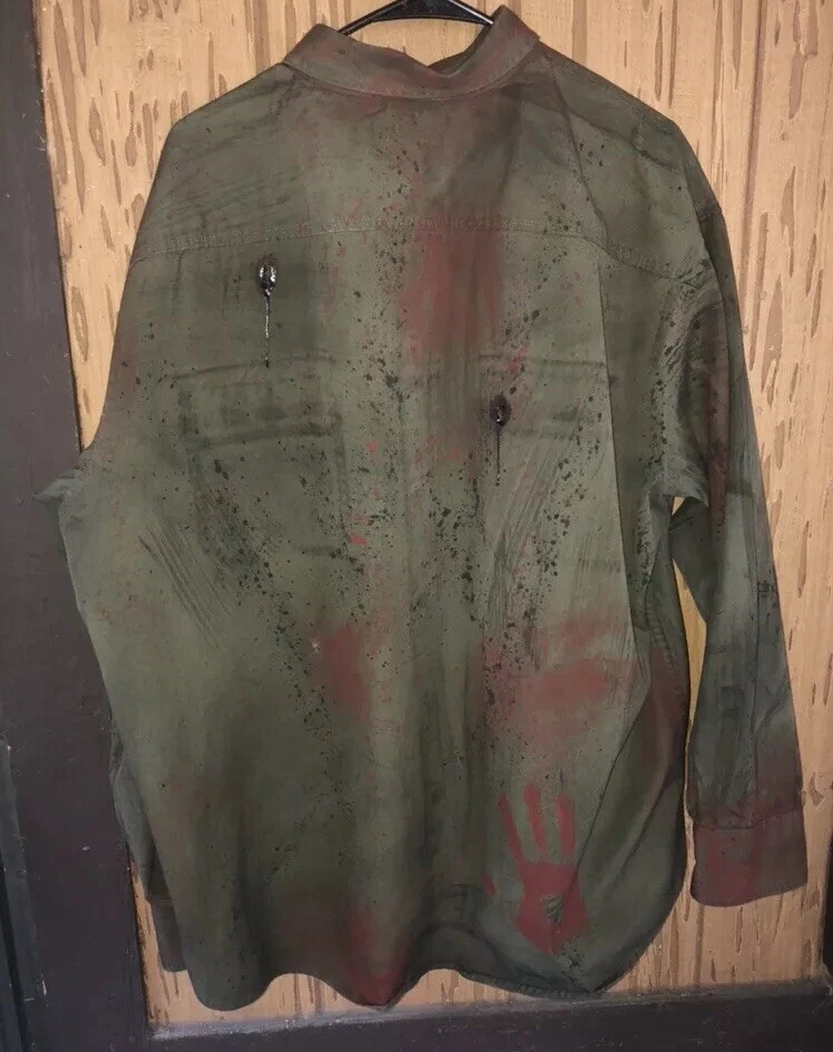 Camisa Bala Jason Voorhees Personalizada Pintada a Mano Disfraz - Alta Calidad- Leer Dis Foto 2 de 4