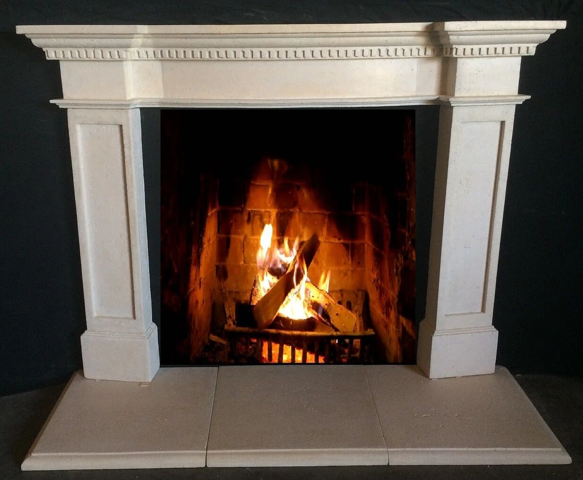 Cast Stone Fireplace Mantle - Stone Mantel CAST - EASY INSTALLATION | eBay