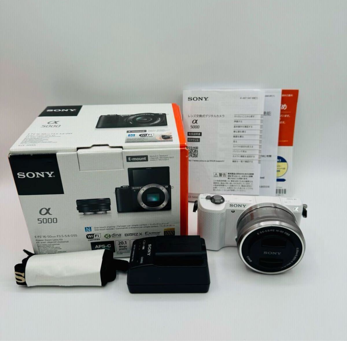 SONY　ILCE-5000L 一眼レフカメラ　ホワイト Amazon | SONY α5000 パワーズームレンズキット(ホワイト
