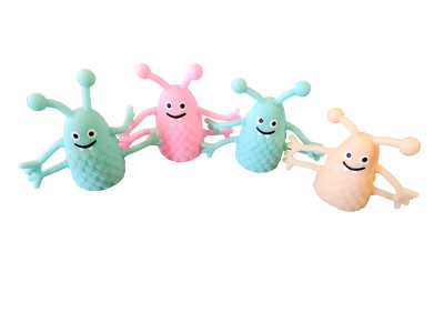 6x Soft Silicone Alien Finger Hand Puppets Toys For Children Story