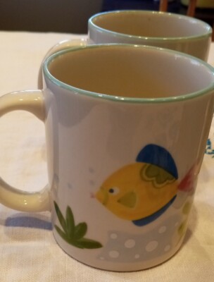 Studio Nova Barrier Reef Dinnerware Coffee Hot Chocolate Mugs Set Of 4