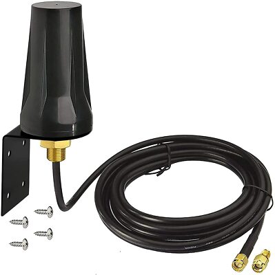 4G LTE Outdoor Fixed Bracket Wall Mount Waterproof Antenna 5dBi SMA KSR195 Cable