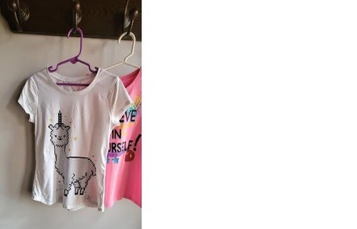 5 Piece Lot Girls Short Sleeve Shirts Justice Kidpik Children's Place Size 10/12 - Picture 3 of 6