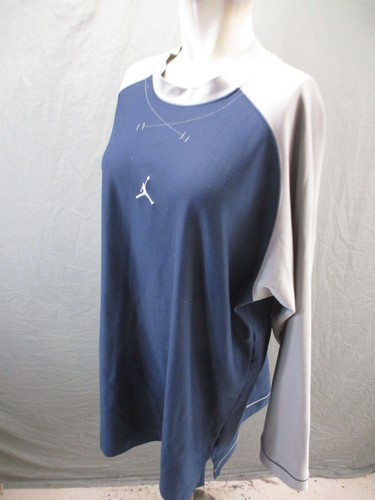 Camiseta deportiva de baloncesto Air Jordan talla 2XL para hombre azul elástica manga larga 962 - Imagen 3 de 10