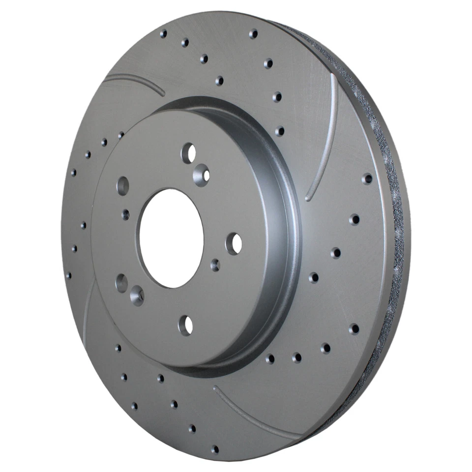 Kit de freno delantero trasero rotores perforados pastillas de cerámica Akebono para Acura RDX Honda CR-V Foto 4 de 4