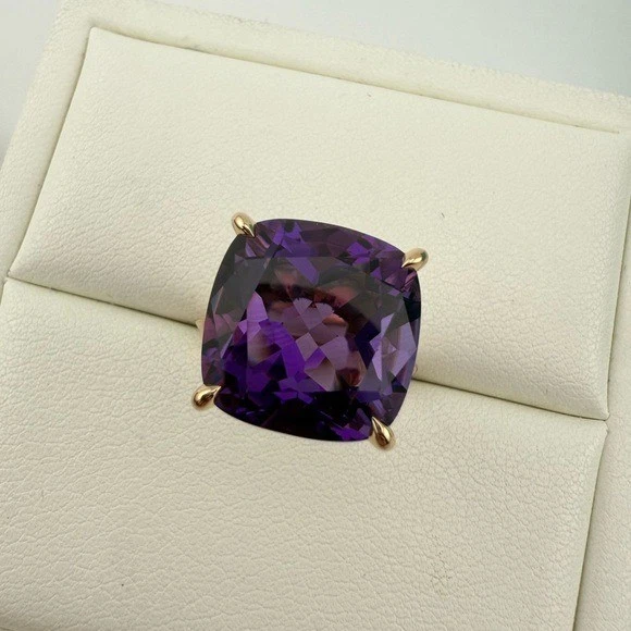 Anillo de cóctel Tiffany & Co. amatista brillante en oro rosa de 18 k Foto 2 de 4