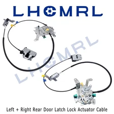 L&R Rear Door Latch Lock Cable Extended Cab For 99-07 Ford F250 F350 Super Duty