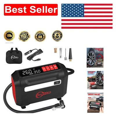 R8 Dual Digital Screen Tire Inflator - Efficient Portable Air Compressor 120W