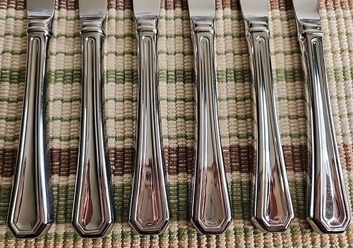 ( 6 ) FAIRVIEW Gorham Dinner Knives Knife Stainless 18/8 Flatware 9 1/8" - Picture 3 of 7