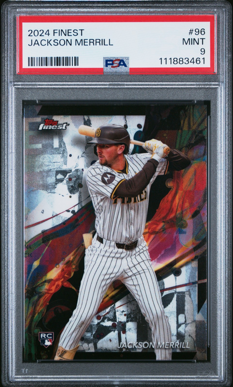 2024 Topps Finest #96 Jackson Merrill PSA 9