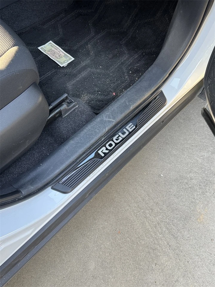 For Nissan Rogue Accessories Car Door Sill Protector Scuff Plate Trim Strip 4PCS — 第 2/4 张图片